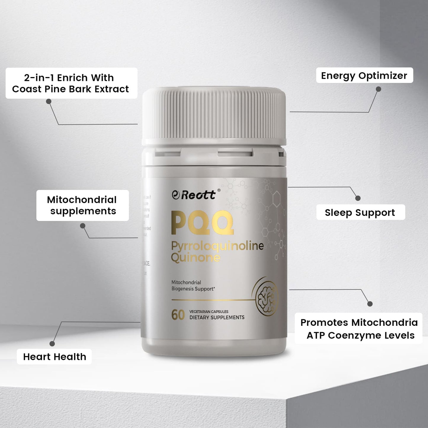 Reott PQQ Pyrroloquinoline Quinone 60 Count