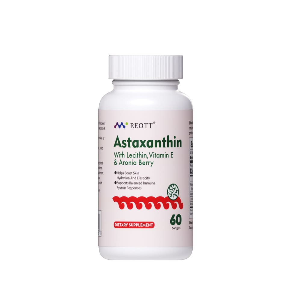 REOTT Astaxanthin Gummies, with Vitamin E, Antioxidant Support For Adults 60 Count