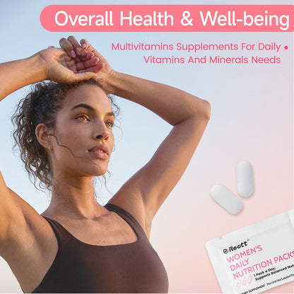 Reott Women's Daily Vitamin Packs with Collagen Peptide, PQQ, 4-IN-1 Multivitamins