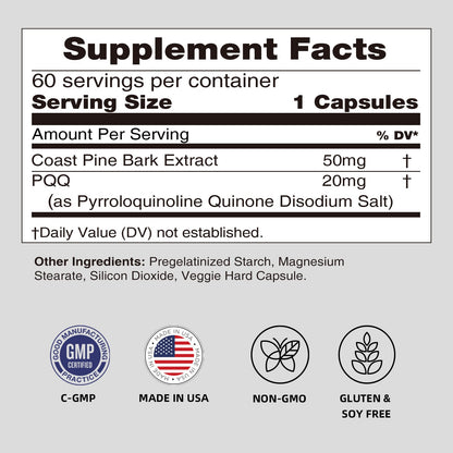 Reott PQQ Pyrroloquinoline Quinone 60 Count